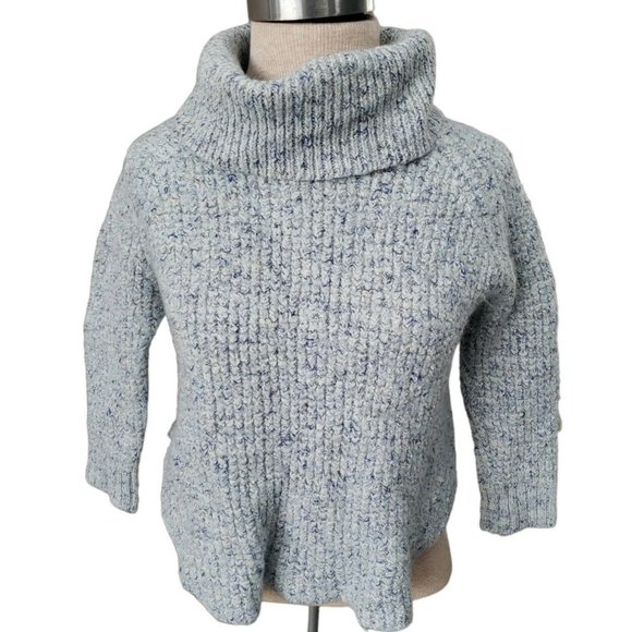 Free People Sweaters - Free People Womens Sz Small Sweater Turtleneck Marled Knit Pullover Wool Blend